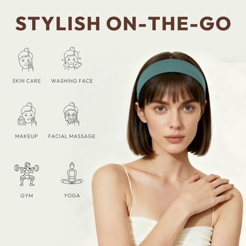 Aranya Women’s Headbands 5pcs / 4pcs – Soft Stretchy Fabric Headbands for Everyday Wear, Yoga, Workout & Fashion Outfits Gifts for Women – Multiple Styles Available (Studded Collection) - color: Studded Collection