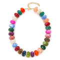Chunky Beaded Starfish Shell Necklace for Women Colorful Boho Summer Chain Choker Beach Necklace with Acrylic Beads Trendy Chunky Jewelry Gifts - color: XL008A