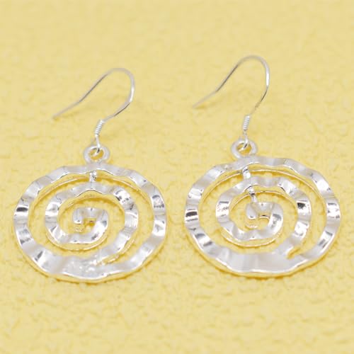 Boho Teardrop Earrings, Handmade Copper Bohemian Earrings, Dangle Antique Ethnic Jewelry for Women - color: Silver Set