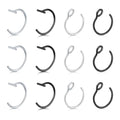 Briana Williams Fake Lip Piercing Fake Lip Ring Fake Nose Ring Fake Nose Piercing Faux Lip Rings Fake Snake Bite Piercing Clip on Non Piercing Double Cartilage Helix Earrings Ear Cuff for Women Men - color: A -12pcs