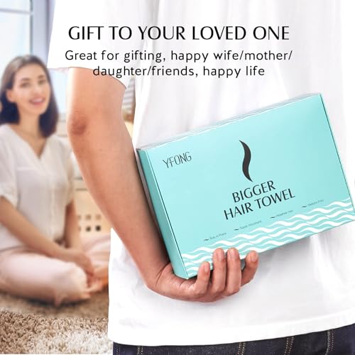 YFONG 3 Pack Large Microfiber Hair Towel Wrap, 30" x 10" Anti Frizz Quick Dry Hair Towels for Women Long, Curly, Thick Hair, Super Absorbent Hair Turban for Wet Hair (Grey, White, Camel) - color: Grey, White, Camel