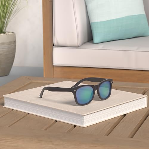 Eyegla Sunglasses Bulk Party Sunglasses Pack 80s Shades Eyewear Set for Men Women 8/10/20/30Pack - color: Black Frame+colorful Mirror Lens Lens 30 Pack