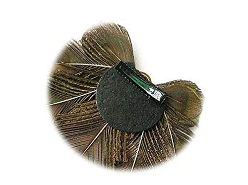 Women Bohemian Peacock Feather Hair Clip Hair Pin Elegant Fascinator Wedding Dance Party Headdress Headwear Hair Accessory Sequined Showgirl Headpiece (Style 5)