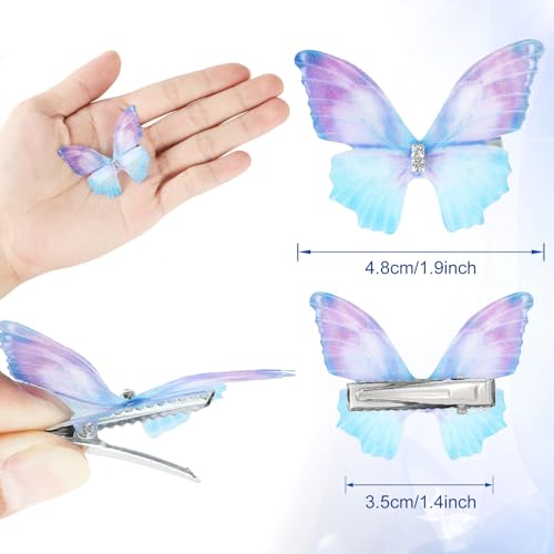 20Pcs Y2K Glitter Hold Hair Jaw Clips for Teens Women - Cute Hair Claws and Headwear Gifts in Blue - color: Multicolored