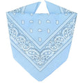ZENO 100% Cotton & Natural Fibers Bandana Scarf - Soft, Durable, Machine Washable – Unisex for Men & Women - color: Light Blue Single