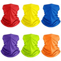 Geyoga 6 Pieces Summer UV Protection Cooling Neck Gaiter Face Clothing Neck Gaiter Mask Scarf Sunscreen Breathable Bandana - color: Bright Colors