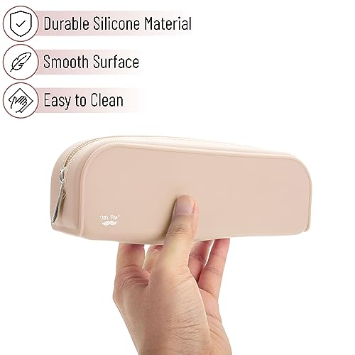 Mr. Pen- Silicone Pencil Case, Aesthetic Pencil Bag for Women, Makeup Pouch | Multifunctional Pouch for Stationery, Cosmetics and Electrical Goods Storage - color: Malibu Dune