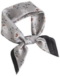MINIDORA Satin Scarves for Women 27.5 × 27.5 inches Medium Square Elegant Silk Feeling Head Scarf - color: B006-gray