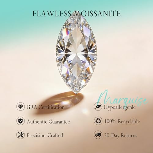 4CT Moissanite Marquise Engagement Ring Set for Women, Heart Shaped Celtic Knot D Color VVSI S925 Sterling Silver Promise Wedding Band, Bridal Festival Gift with Certificate & Box