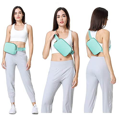 VOROLO Fanny Pack For Women And Men Crossbody Bag Belt Bag with Adjustable Strap Graduation Gifts Light Green - color: Light Green, style: 1 Pack Fanny Pack