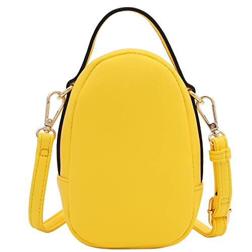 FashionPuzzle Two Compartment Mini Crossbody Bag | Two Compartment - color: Yellow