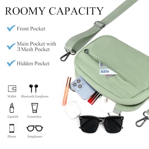 MAXTOP Small Crossbody Bags for Women Belt Bag Fanny Pack with Adjustable Strap - color: Green, style: Small Crossbody Bag