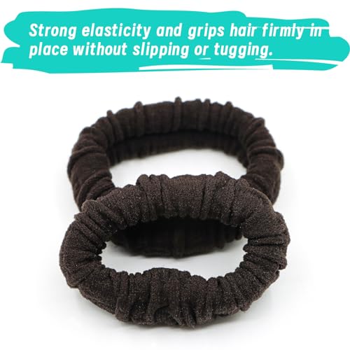 Youxuan No Damage Soft Polyester Hair Ties, No Tug Scrunchies Hair Bands with Strong Elasticity - color: Multi-colored
