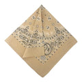 Single Pack Bandanas 60s Premium Cotton Soft Thin Handfeel Large Handkerchief for Men and Women - color: Beige