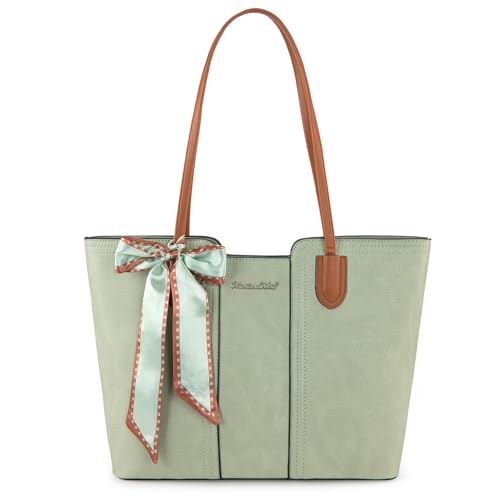 Montana West Tote Bags for Women Top Handle Satchel Purses - color: Pastel Green