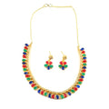 JewarHaat Indian Bollywood Necklace Set AD CZ Elegant Gold Plated Multi Stones Sparkling Crystals Choker with Earrings Fashion Jewellery for Women & Girls - color: Multicolor
