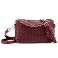Woven Crossbody Bags for Women Small Crossbody purse Leather Clutch Purse with Adjustable Strap for Everyday Use - color: Red