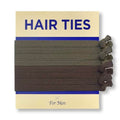 HAVHAF Knotted Hair Ties - No Damage Crease or Breakage, Elastic Ties for Men with Long, Curly, Thick Hair, Perfect Ties for Buns (Thin (8 pcs), Mud) - color: Mud