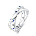 KUNSIR 925 Sterling Silver Rings Classic Cubic Zirconia Eternity Promise Statement Anniversary Wedding Bands Engagement Rings for Women Infinity Forever Love Ring Size 7-9 - style: Star Ring