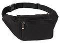 Black Fanny Pack Belt Bag I Mens Fanny Packs for Women Fashionable - Crossbody Bag Bum bag Waist Bag Waist Pack - Hands Free for Hiking, Halloween, Running, Travel, Waterproof and more - color: Black - Solid