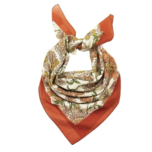 Large Cotton Bandana Lightweight Head Hair Scarf Headbands Wraps Cover Handkerchiefs for Women Men 25 x 25 inch - color: Rt10