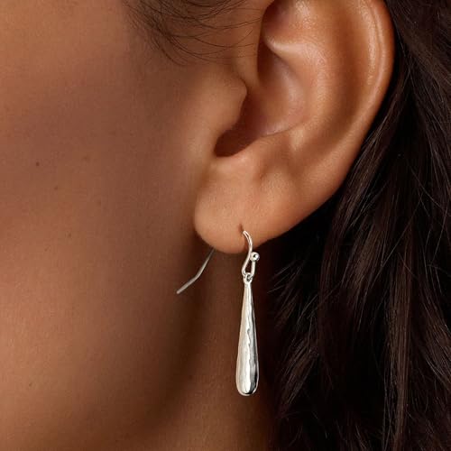 Dangle Earrings For Women, Silver Plated Lightweight Drop Earrings With Sparkling Cubic Zirconia,14K Gold Plated Hypoallergenic Face Shaping Earrings For Wedding Party Daily Office Jewelry Gift - color: Silver-A