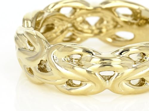 JTV Moda Al Massimo 18K Yellow Gold Over Bronze Byzantine Ring