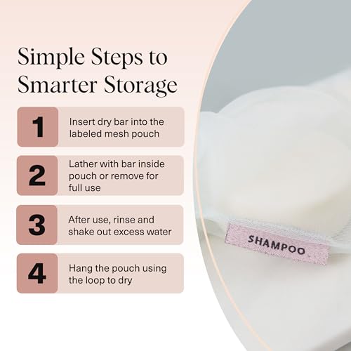 Kitsch Bar Soap Saver Pouch – Patented Mesh Soap Bag for Shampoo and Conditioner Bars - Extends Use & Prevents Soggy Mess - Recycled Beauty Bar Bag, Eco-Friendly - Mint - color: Mint