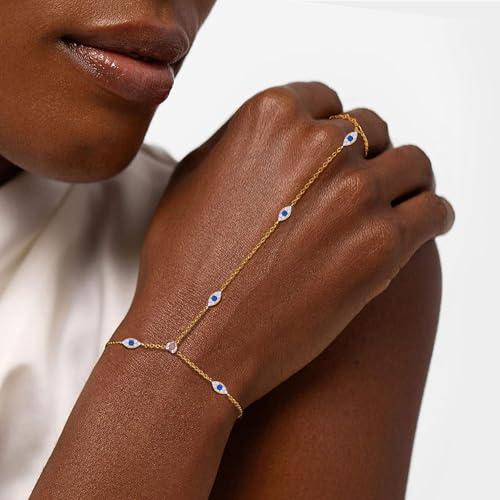 Hand Chain Gold Bracelets for Women Trendy Finger Ring Slave Bracelet Dainty Chain Hand Jewelry Trendy Gifts - color: B13:hand chain