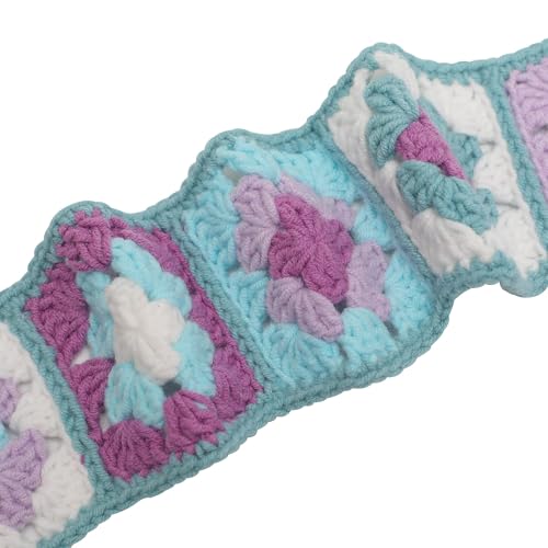 ZLYC Women Floral Headband Handmade Crochet Knit Vintage Hair Bands (Floral Blue) - color: Floral Blue