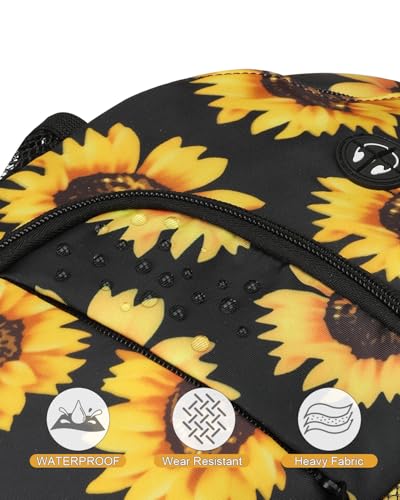 Pritent Crossbody Bags for Women Man Waterproof Sling Bag Backpack Trendy Casual Cross Body Bag with Convertible Shoulder Strap Chest Bag for Camping Hiking Travel Essentials (Sunflower, Medium) - color: Sunflower, size: Medium