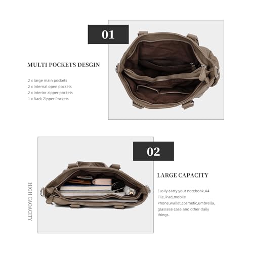 KL928 Large Purses for Women Shoulder Bag Tote Handbags Stylish Vegan Leather Hobo Bags Ladies, A-Black-4 | Large - color: Z-mud Brown