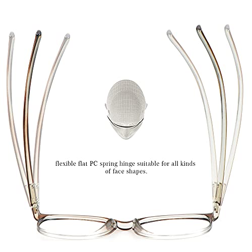 LifeArt Round Blue Light Blocking Glasses, Computer Glasses, Gaming Glasses, TV Glasses for Women Men (Clear Brown, No Magnification) - color: 13_days_clear Brown, size: +0.00(No Magnification)