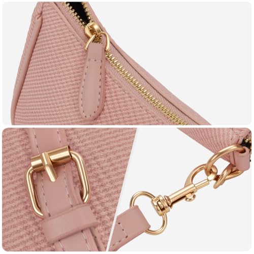 Small Shoulder Bags for Women Y2k Cute Shoulder Purse with Cherry Pendant Trendy Designer Handbag for Daily - color: A04-pink