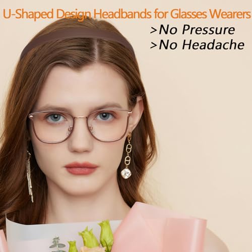10 Pack Headbands Designed for Eyewear Flex No Pressure Hairbands for Women Comfortable Plastic Headbands with Teeth - color: 10 PCS-Matte|Multicolors