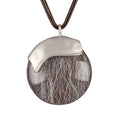 Leather Necklace for Women Large Pendant Hippie Choker Necklace Vintage Sweater Necklace Chunky Boho Necklaces for Women - style: Large Long Necklace