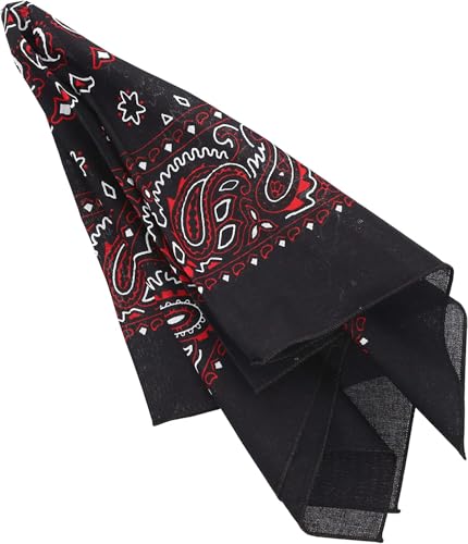 Motique Accessories Two Tone Paisley Bandana - Set of 3 - color: Black