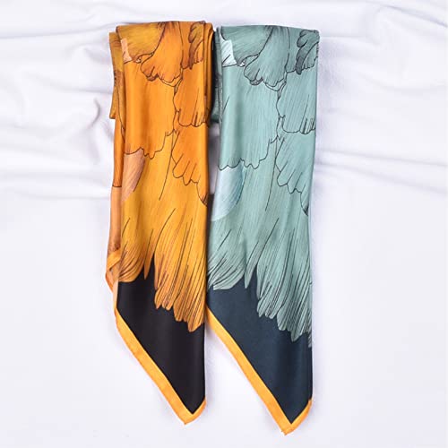 Aufeel Women's 100% Pure Mulberry Silk Small Square Scarf - Neckerchief Women - Silk Headscarf - 21" x 21" - color: Wild Passion