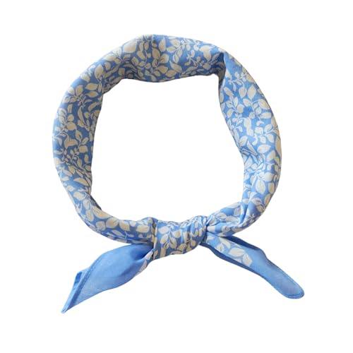 Single Pack Bandanas 60s Premium Cotton Soft Thin Handfeel Large Handkerchief for Men and Women - color: Leaves