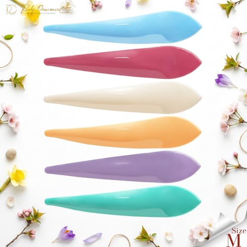 RC ROCHE 6 Pcs Duck Bill Alligator Hair Clips for Women Sectioning Flat Claw Long Thick Hair Inner Teeth Curved Styling Jaw Strong Secure Grip Salon, Medium Pastel - color: (Medium) Pastel