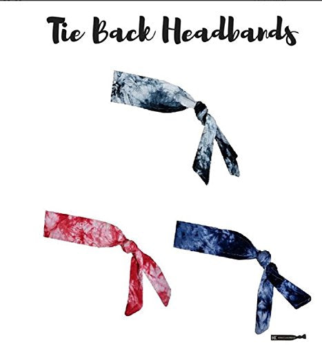 Headbands Tie on Headband for Women Men Running Athletic Hair Head Band Elastic Sports Sweat Basketball Sweatband Stetchy Yoga Workout Sweatbands Adjustable Non-Slip Moisture Wicking - color: Purple Tie Dye