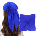 vimate Head Scarf for Women Hair 27'' Square Satin Silk Feeling Bnadana Neck Scarf Handbag Accessories Etc - color: C55#. Royal Blue