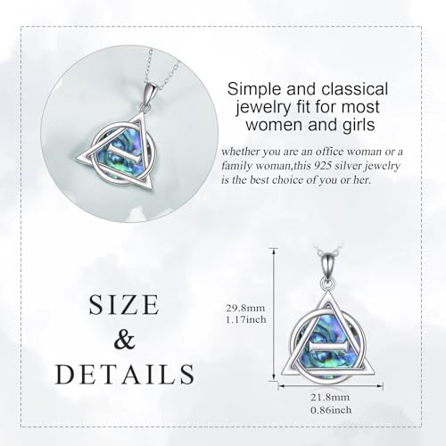 Celtic Jewelry Necklace Gifts Sterling Silver Good Luck Irish Vintage Triquetra Trinity Celtics Love Knot Pendant Necklace Christmas Gifts for Women Mother - style: Celtic necklace-Triangle Therian Necklace