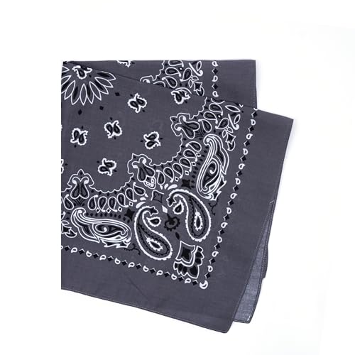 Rothco Trainmen Paisley Bandana - Standard - 22" X 22" - color: Grey