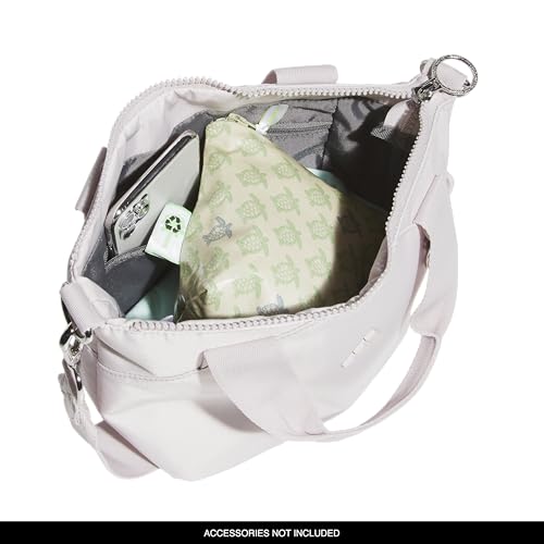 adidas Small Tote Mini Bag for Women and Men - color: Premium/Ice Purple/Silver Metallic