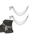 Nojess 2Pcs Punk Goth Shoe Chains Skull Boot chains Skeleton Hand Shoe Charms Shoes Sneakers Martin Boots Accessories Stuff - style: Skull Chain