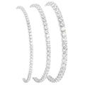 925 Sterling Silver Bracelets for Women Stack, Trendy Tennis Bangle Cuff Jewelry Set 14K Gold Plated, Adjustable Bracelet Set for Wrist Essentials, Women Fashion Watch Band Acecessories - style: Bracelet_3pcs(Silver Tennis Set)