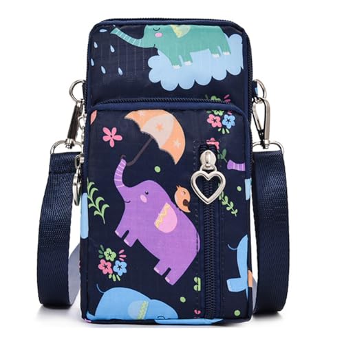 JANKS Small Crossbody Bag for Women - Mini Phone Purses with Crossbody Strap and Wallet - Nylon Arm Bag - color: B-green Plaid