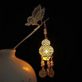 Lantern Light Tassel Hairpins Hair Stick phoenix Chinese Coiled Hair Antique Hair Pin Hair Accessories for Women White #012 - color: White #012