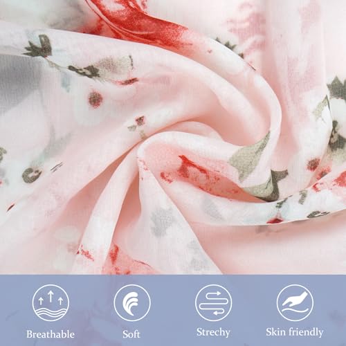 Headwear Turbans for Women - Lightweight Head Scarf for Women's Hair Chiffon Elegant Headwraps Hats - color: Pink
